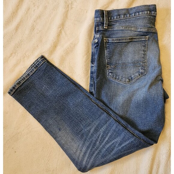 Tommy Hilfiger Blue Original Straight Slim Fit Jeans W36 L30 Distressed - Picture 2 of 9